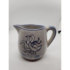 Vtg Louisville Stoneware Pottery “Gaggle of Geese” Creamer USA Kentucky